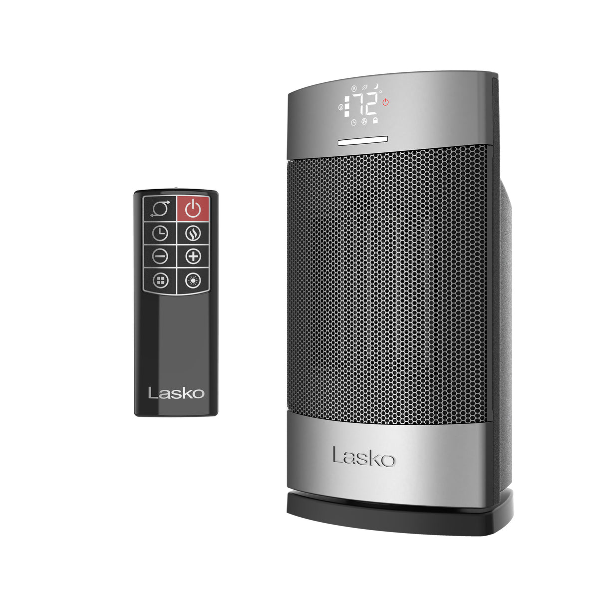 Lasko Ellipse 12" Ceramic Space Heater: Oscillating, 3 Heat Settings, Remote, Timer, Tip-Over Switch, Child Lock, Thermostat