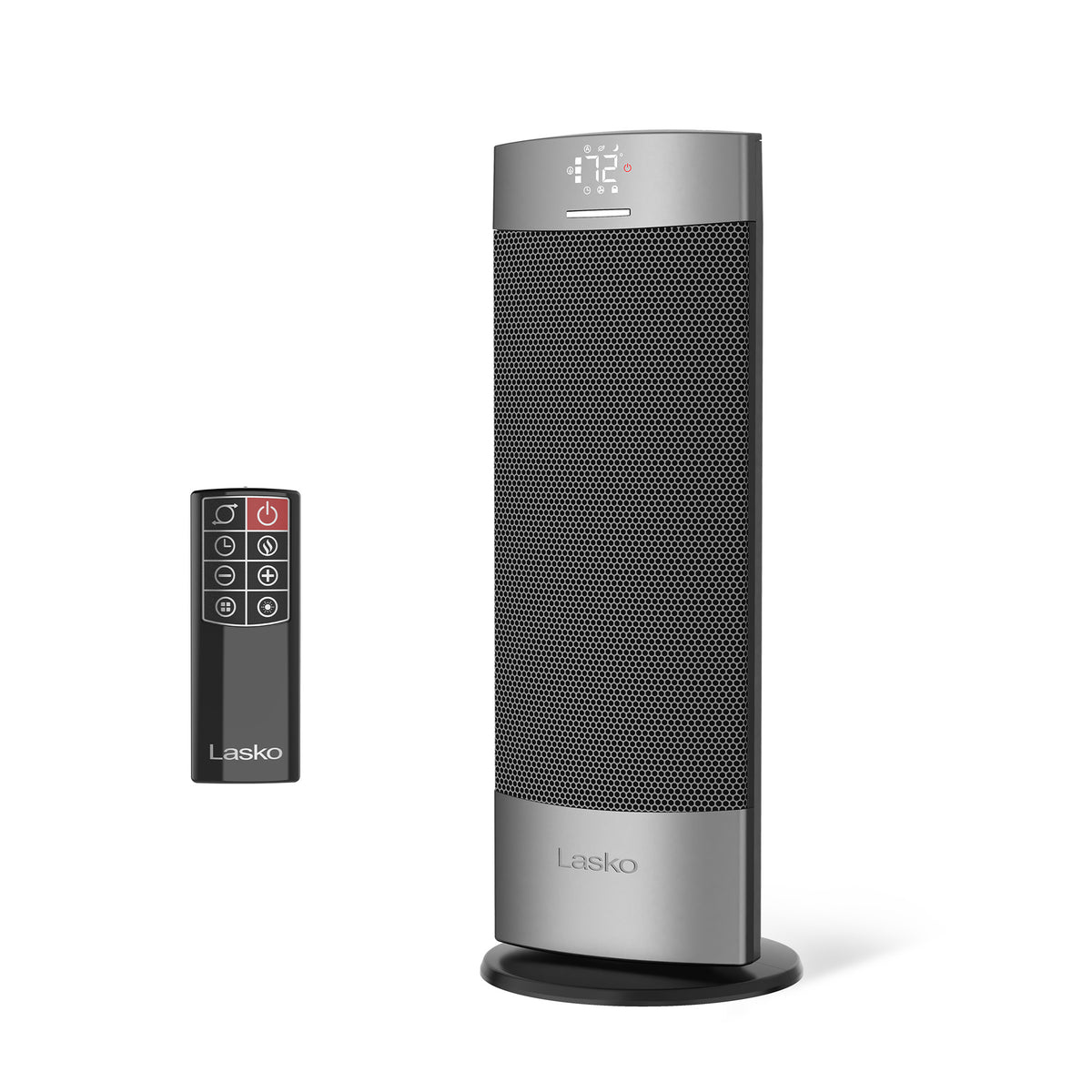 Lasko Ellipse 18" Ceramic Tower Space Heater: Oscillating, 3 Heat Settings, Remote, Timer, Tip-Over Switch, Child Lock, Thermostat