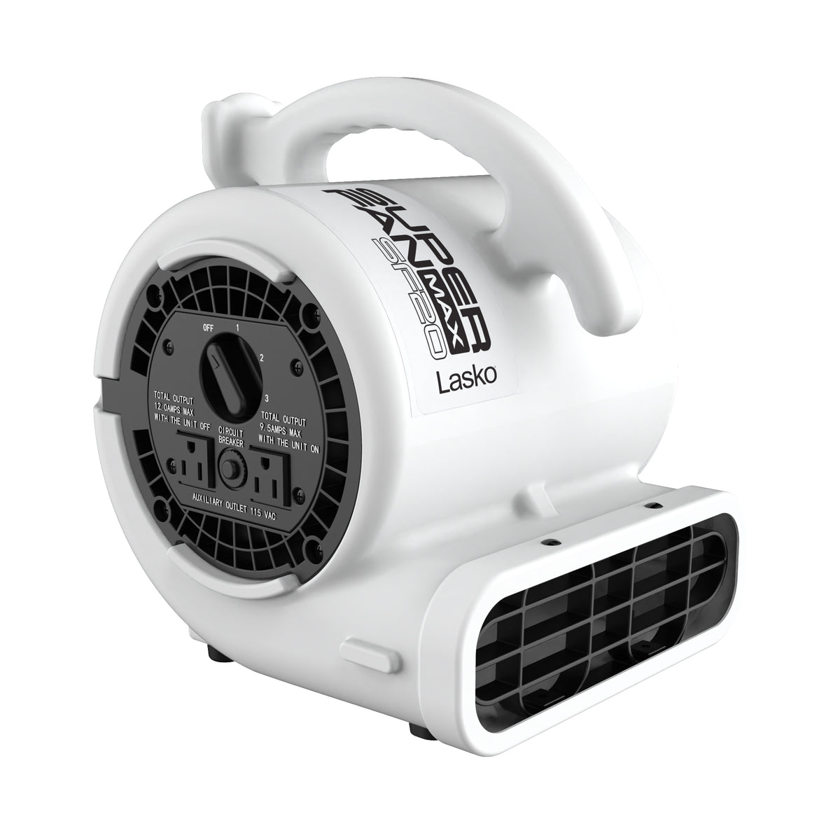 Lasko Super Fan Max 13" Air Mover Blower Fan: 3-Speed, High Velocity, 2 Outlets