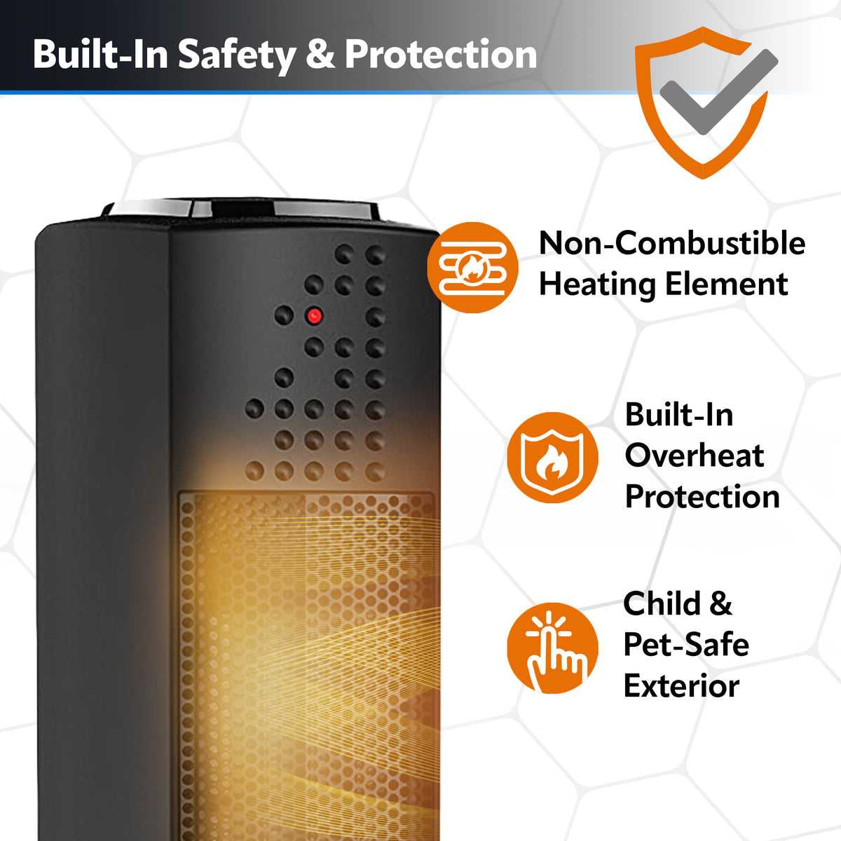 Lasko Oscillating Ultra Slim Electric Tower Space Heater with Speeds