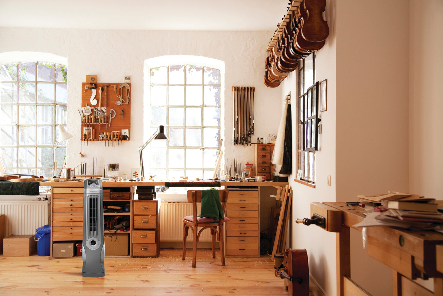 Lasko High Velocity Tower Fan with Remote Control, 4930, Gray