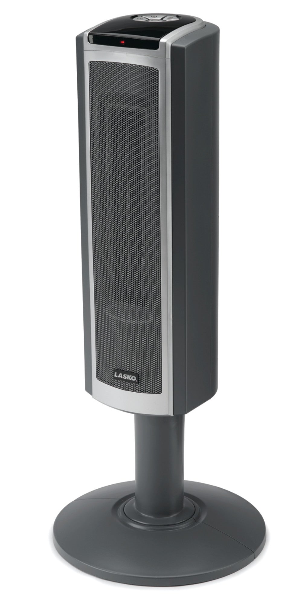 Lasko Space-Saving Ceramic Pedestal Space Heater with Digital Remote Control, 5394, Black