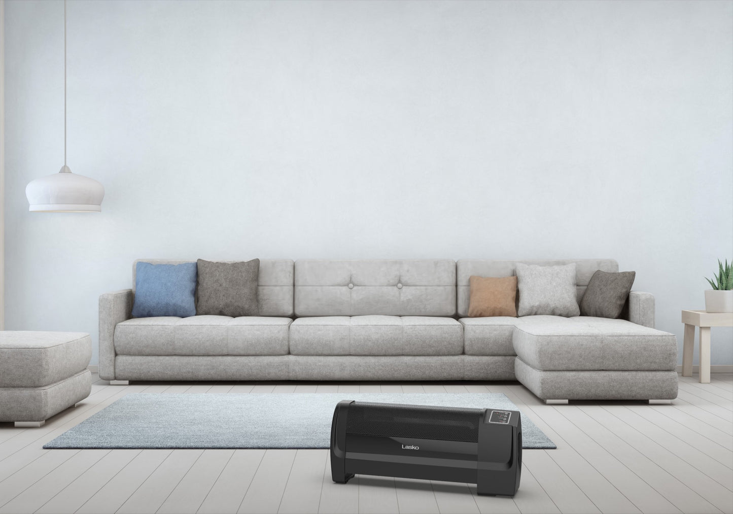 Lasko RL12720 Low-Profile Space Heater with Electronic Display, Black