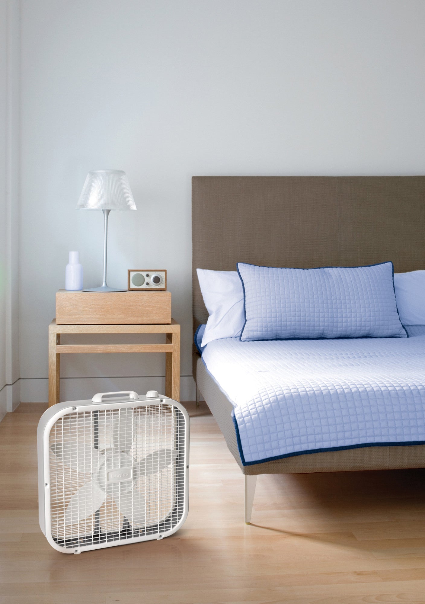 Lasko 20" Box Fan: 3-Speed, Weather-Resistant Motor, White