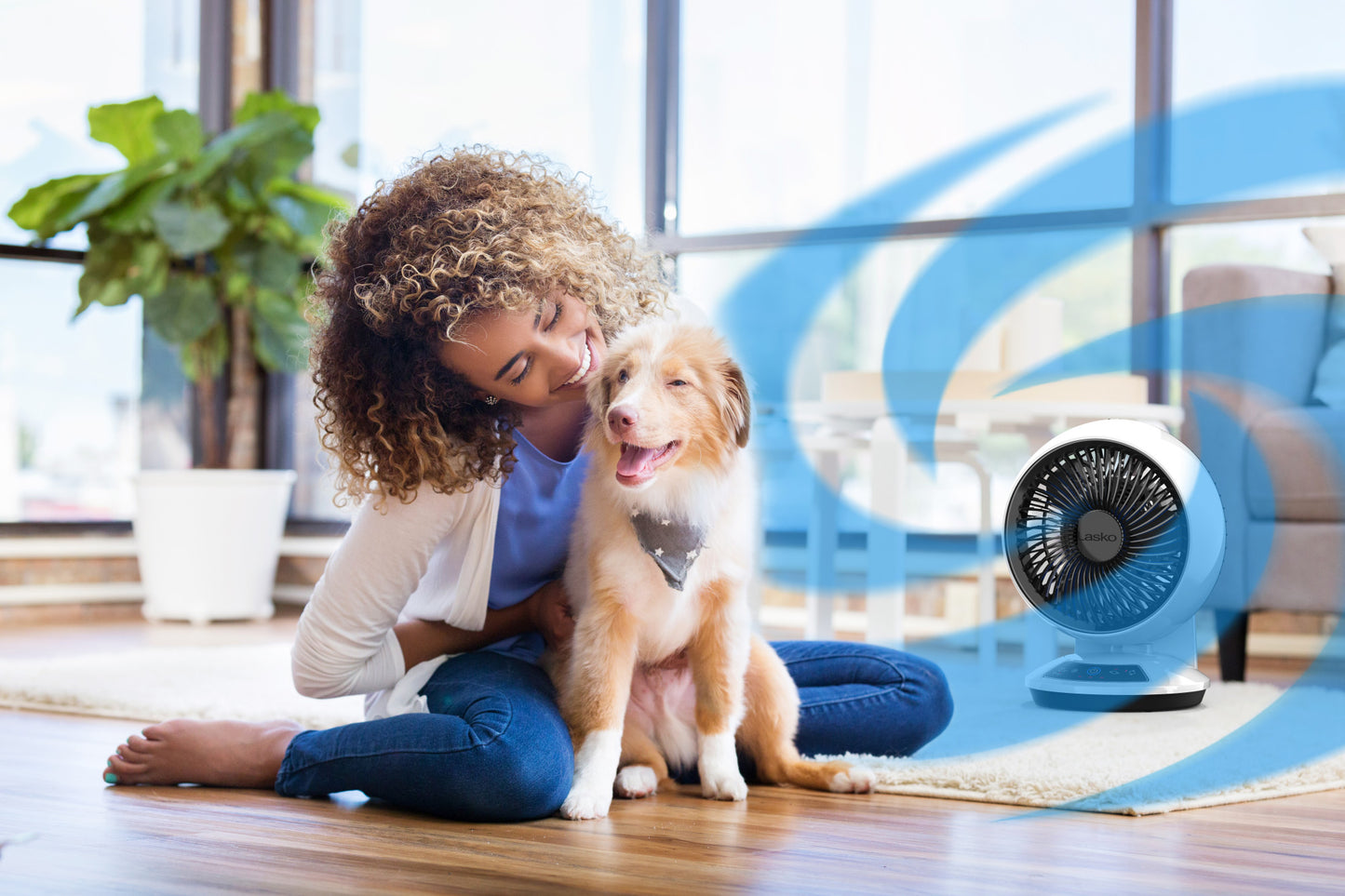 Lasko A12557 Whirlwind 7" Orbital Motion 3-Speed Air Circulator Fan: White