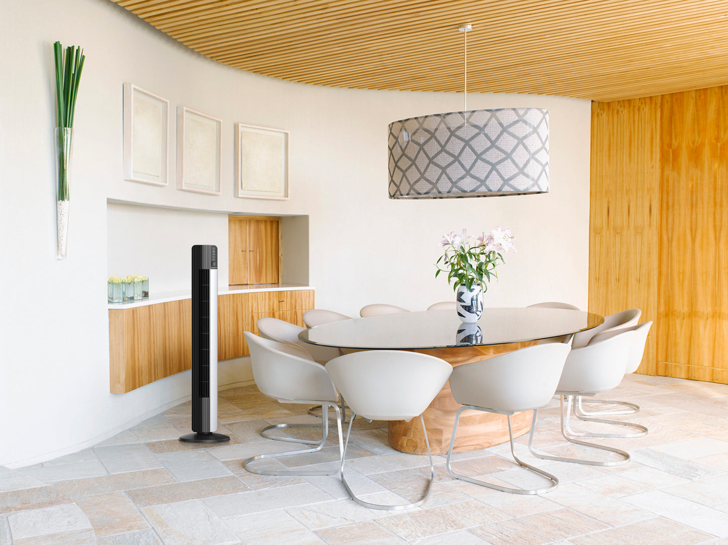 Lasko 48" Ultra Air Tower Fan with Fresh Air Ionizer, T48320, Black