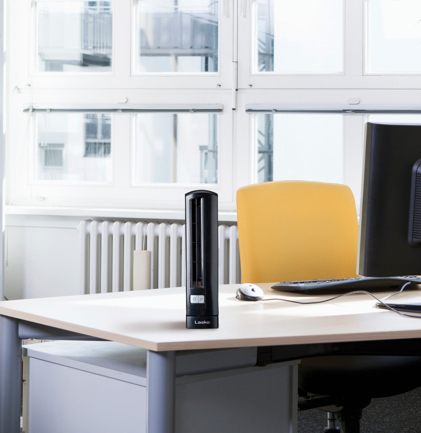 Lasko T14200 14" Air Stik Ultra Slim Oscillating Table Top Fan