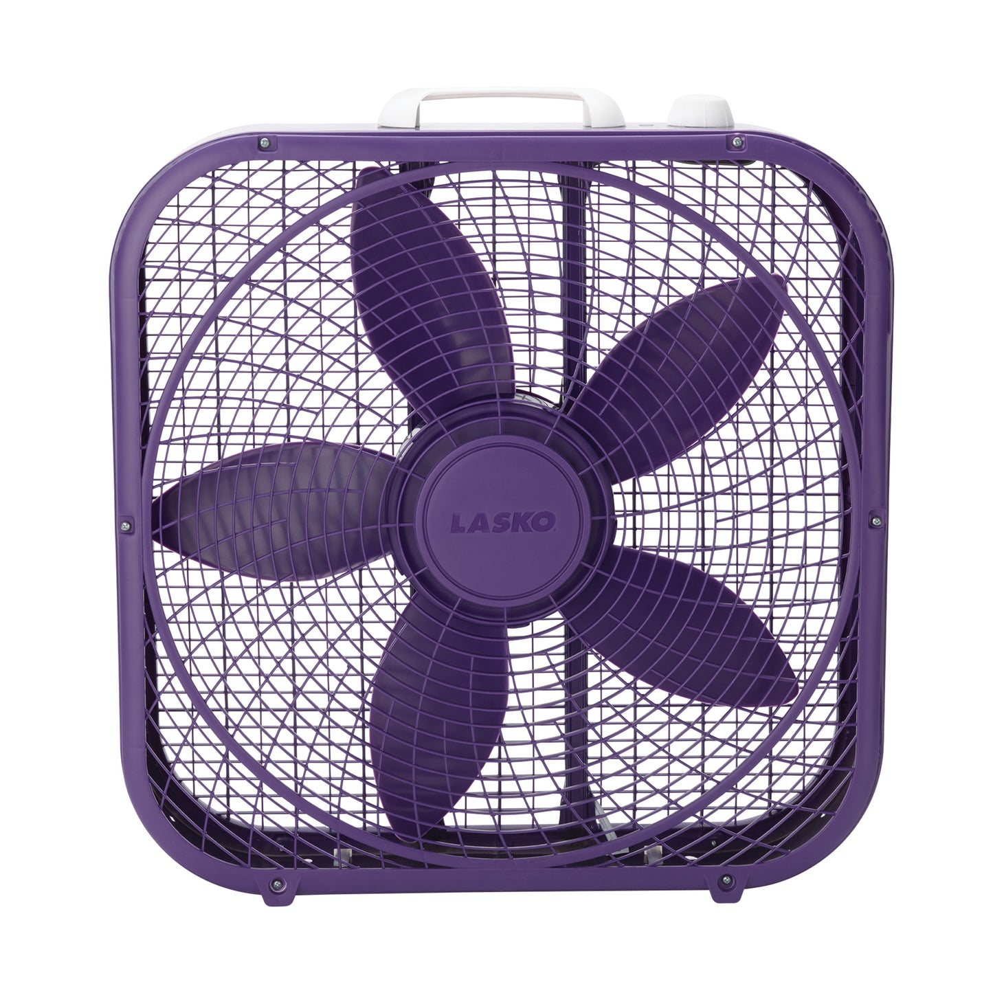 Lasko Cool Colors 20" Box Fan with 3 Speeds, B20303, Purple