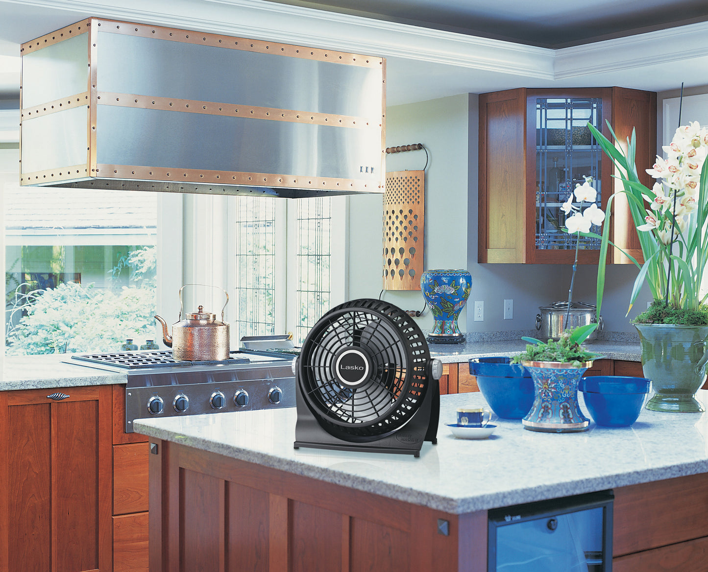 Lasko Breeze Machine 8" Desk Fan: 2-Speed, Pivoting, Black