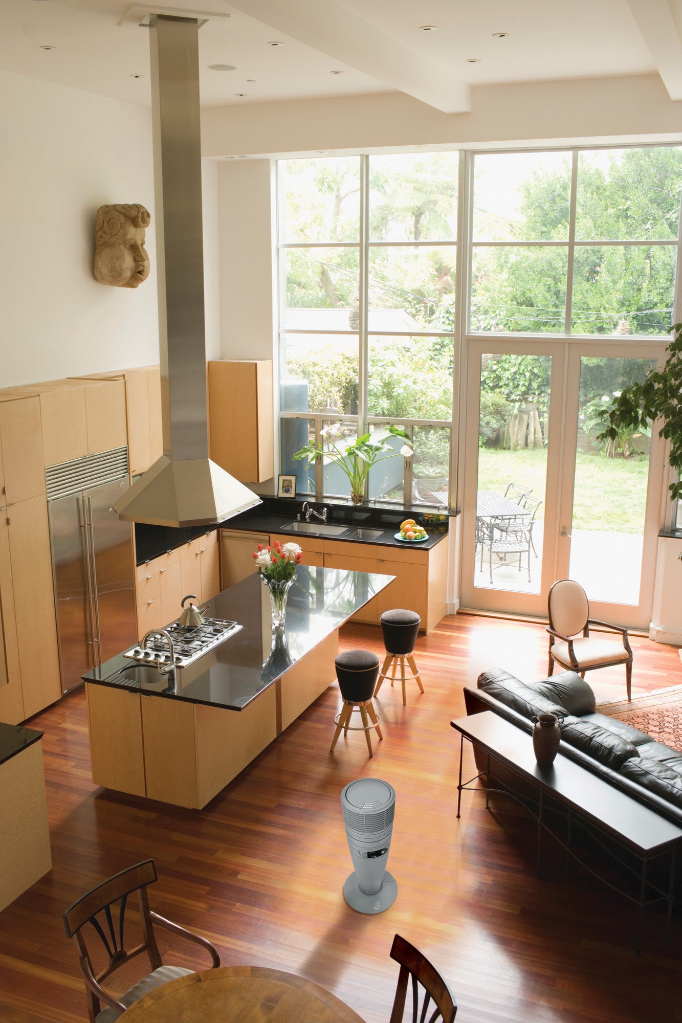 Lasko Full-Circle Warmth Ceramic Heater with Remote Control, 6462, Gray