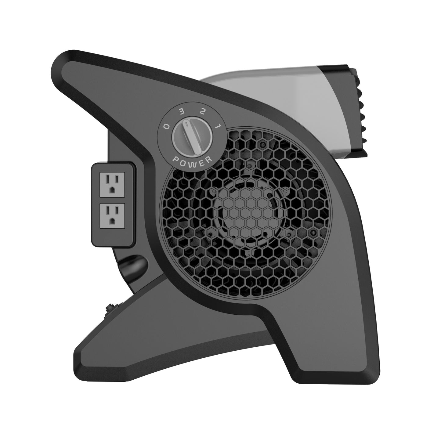 Air King 15" Air Mover Blower Fan: 3-Speed, High Velocity, 2 Outlets, Pivoting, Black