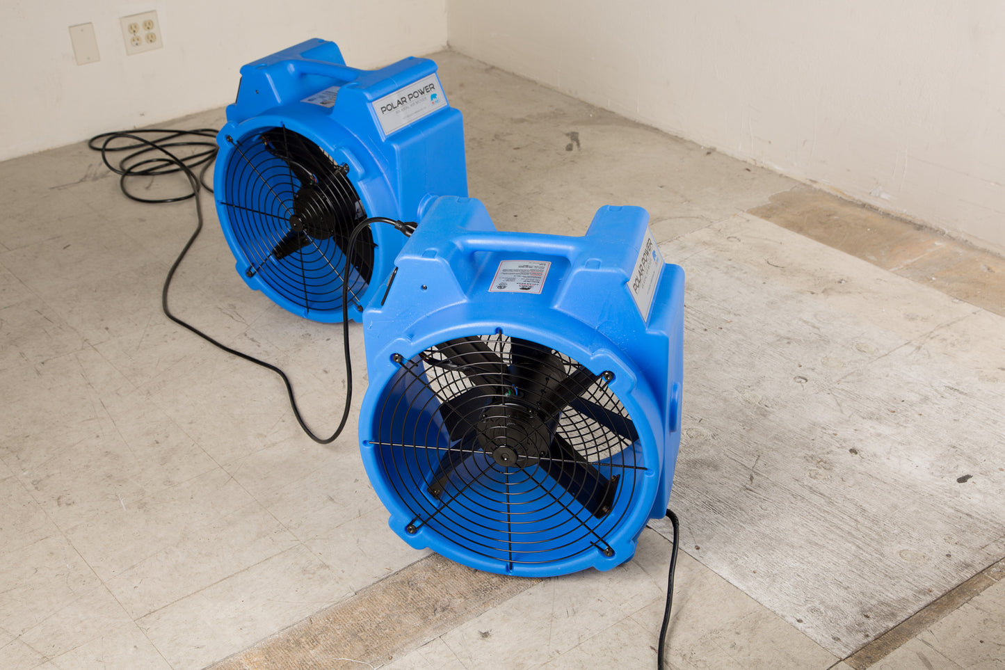 B-Air 1/4 HP Axial Air Mover & Blower Fan: 3300CFM, 2-speed, GFCI, 25' cord, blue