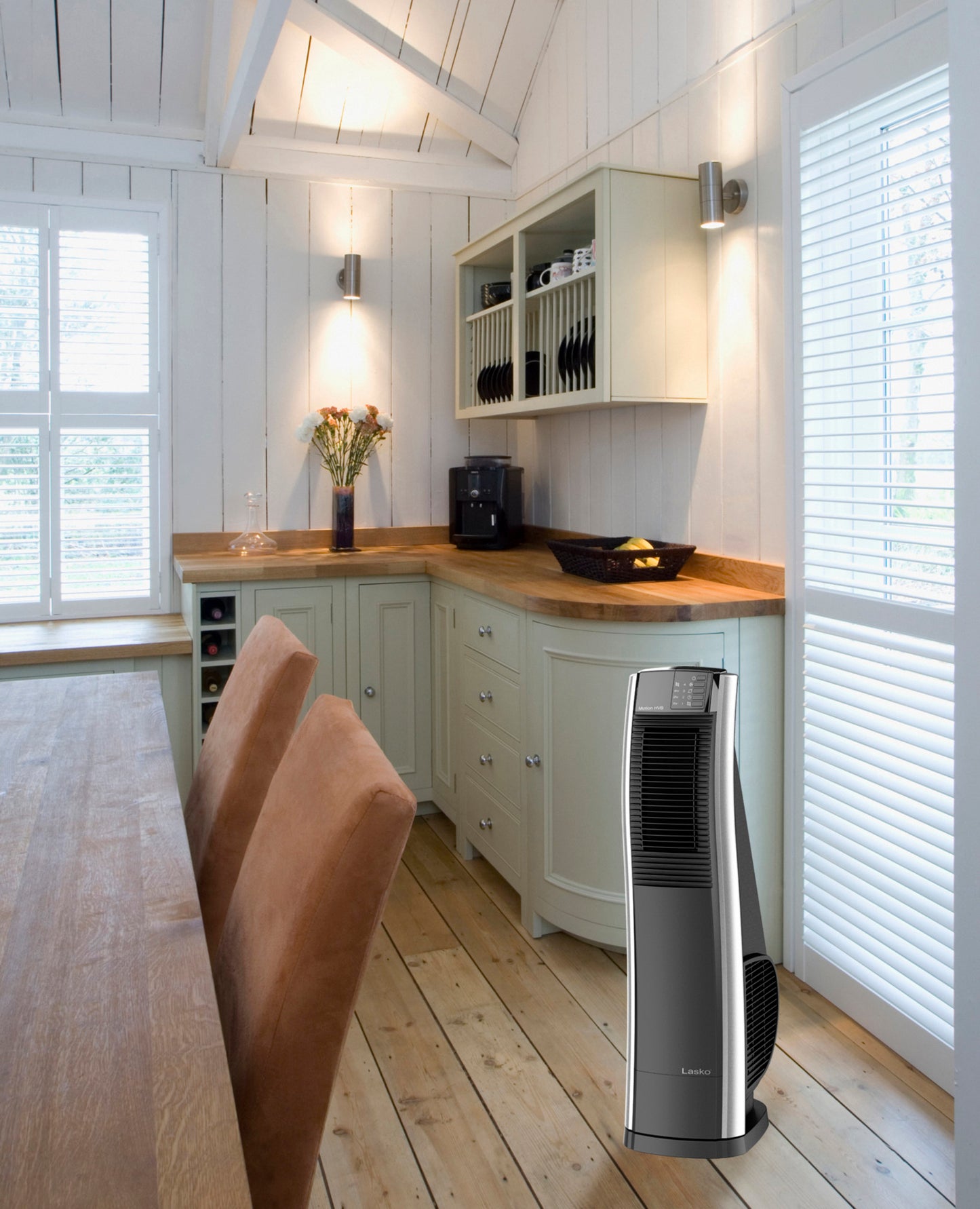 Lasko Oscillating High Velocity Tower Fan with Remote, C32150, Black