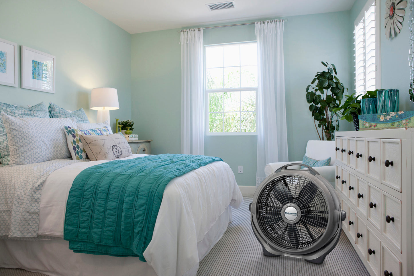 Lasko Wind Machine 20" Air Circulator Fan: 3-Speed, Pivoting, Gray