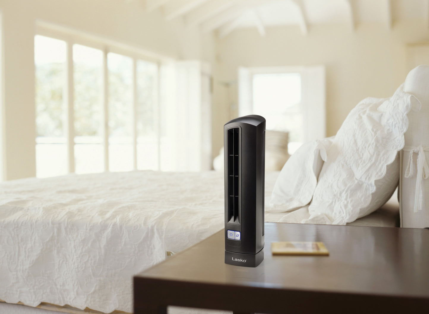 Lasko Air Stik® Ultra Slim Oscillating Table Fan, T14411, Black