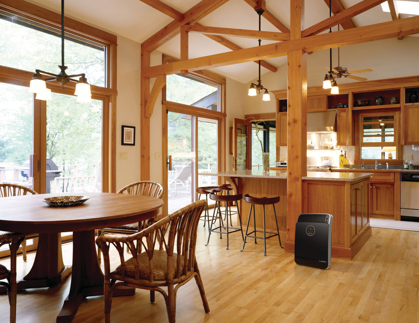 Lasko 1500W Electric Digital Whole Room Ceramic Console Space Heater with Remote Control, CC18306, Black