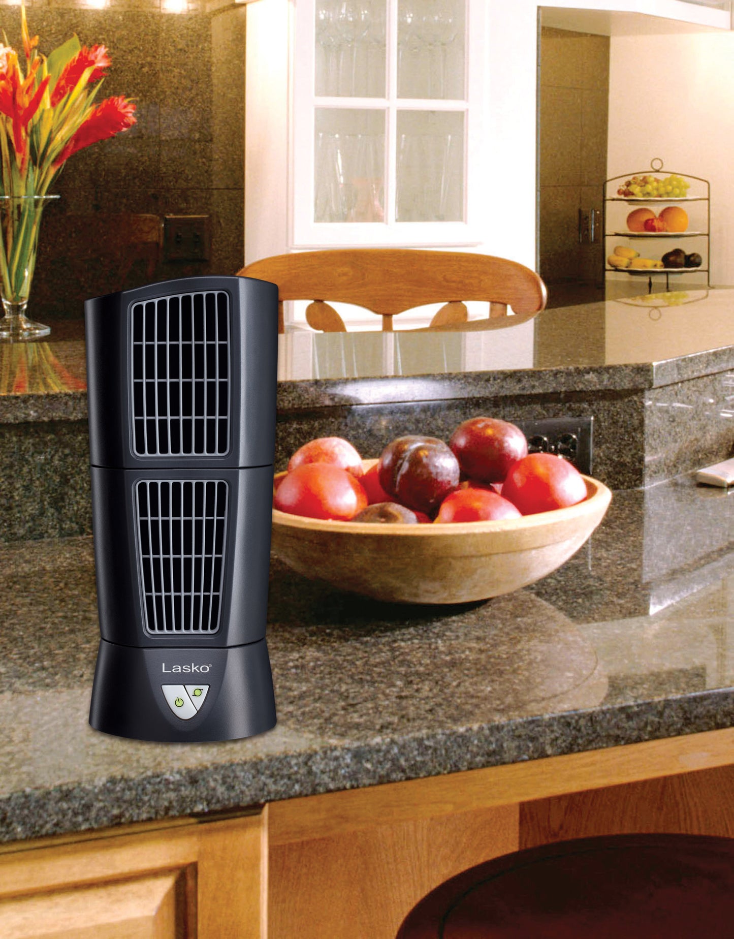 Lasko Platinum Wind Tower Desktop Fan with 3 Speeds, T14300, Gray