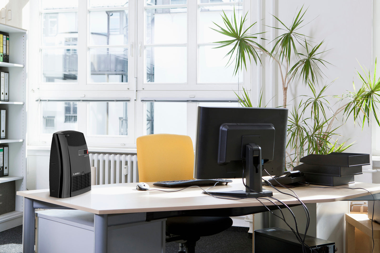 Lasko 1500W Electric Ceramic Space Heater with Timer and Thermostat, CC13700, Black