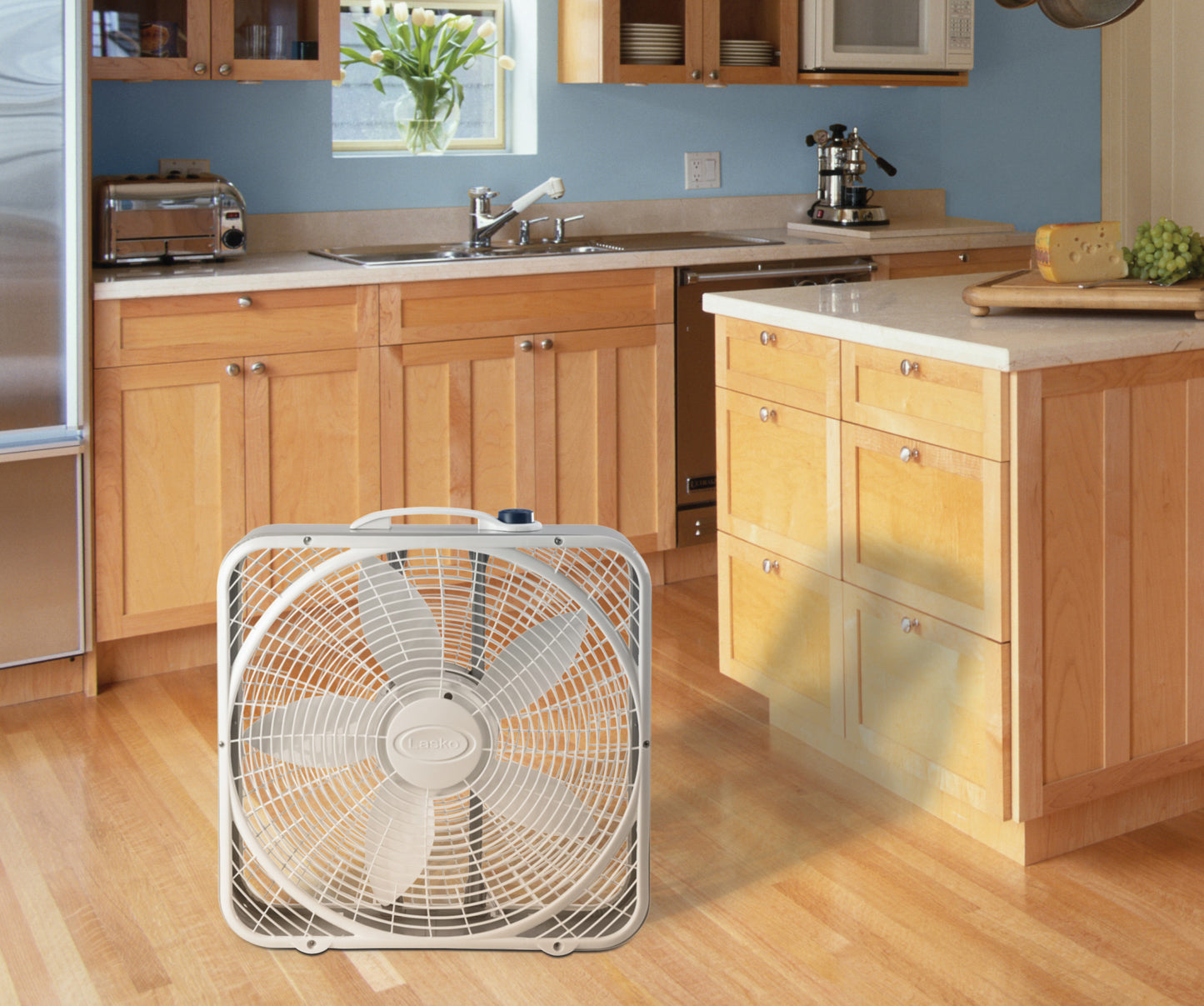 Lasko Power Plus 3- Speed Box Fan, 3721, White