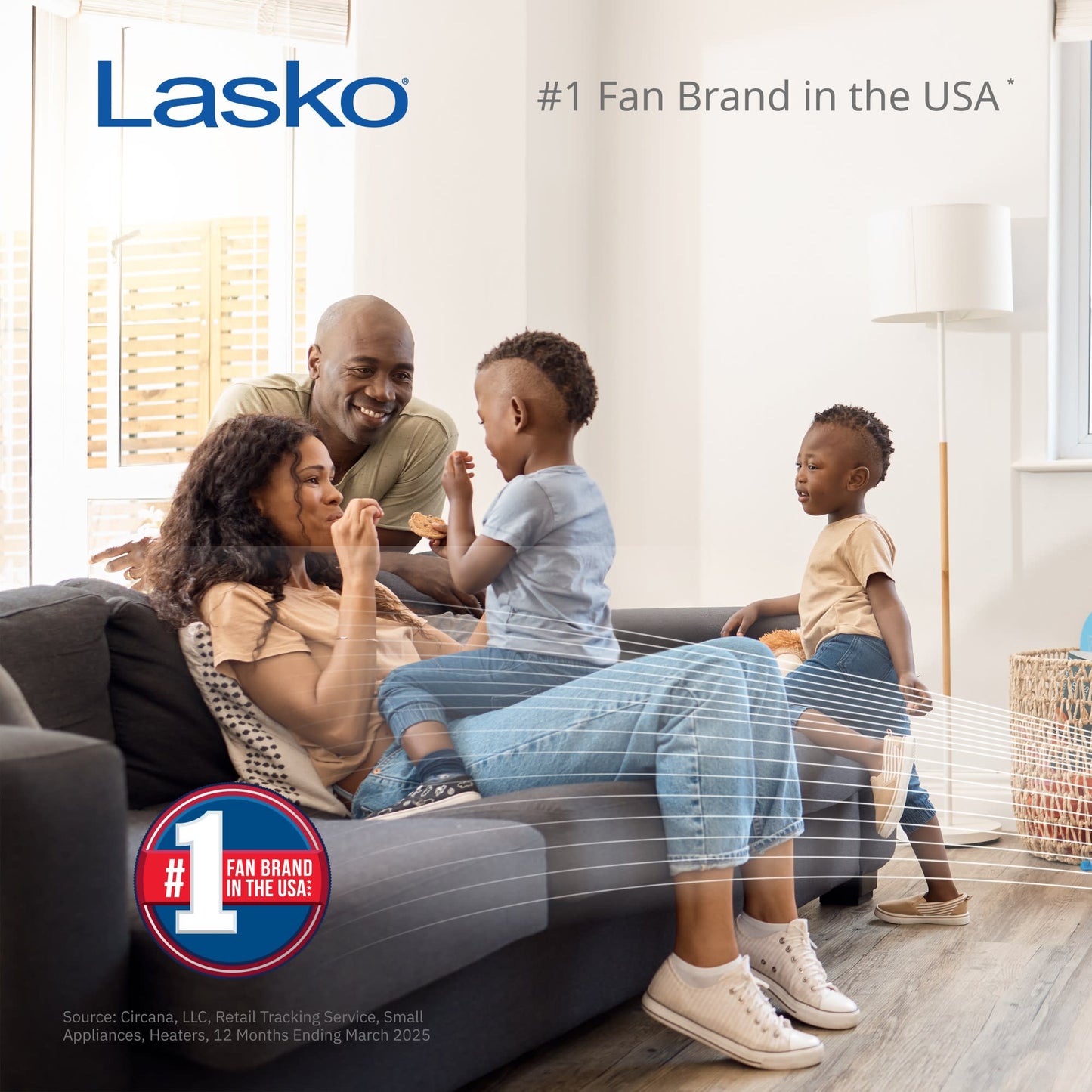 Lasko Wind Tower 14" Table Fan: Oscillating, 2-Speed, Pivoting, Black