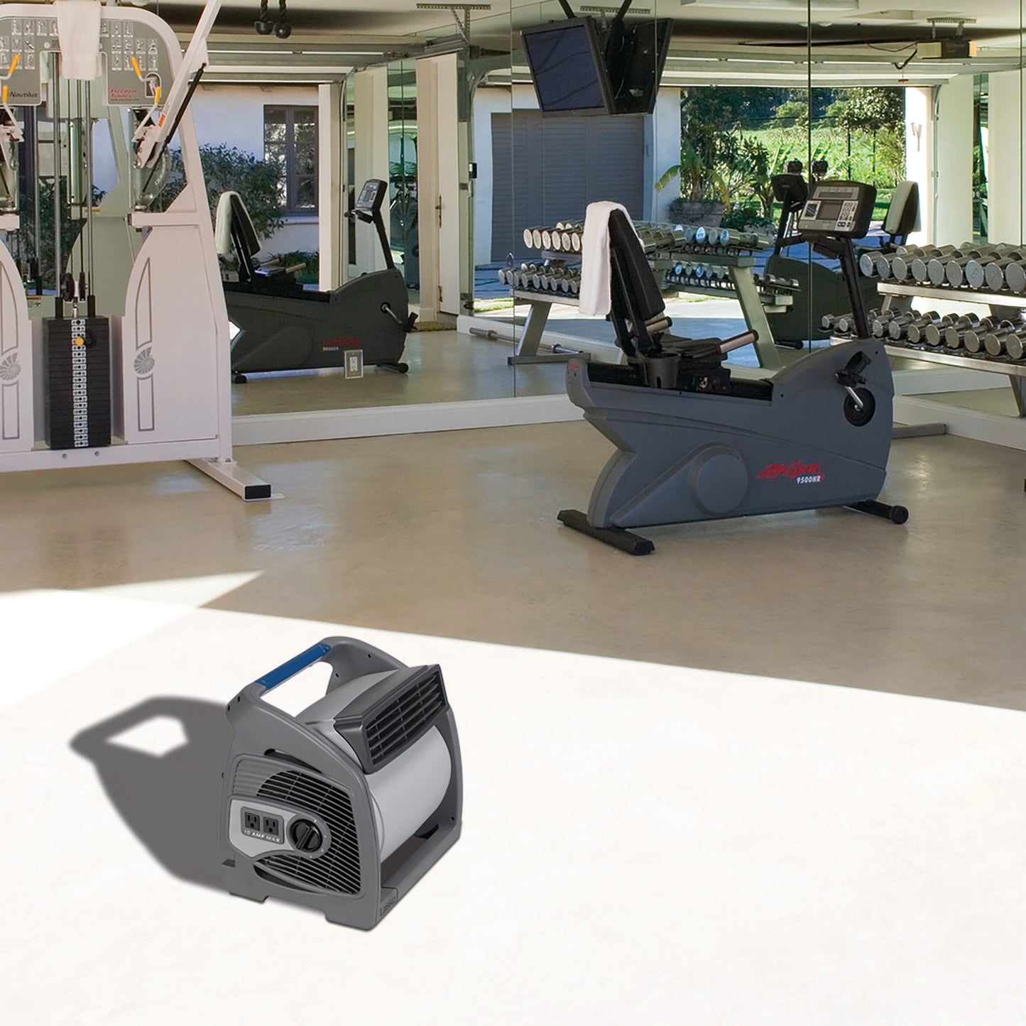 Lasko Max Performance Pivoting Utility Fan, 4962, Gray