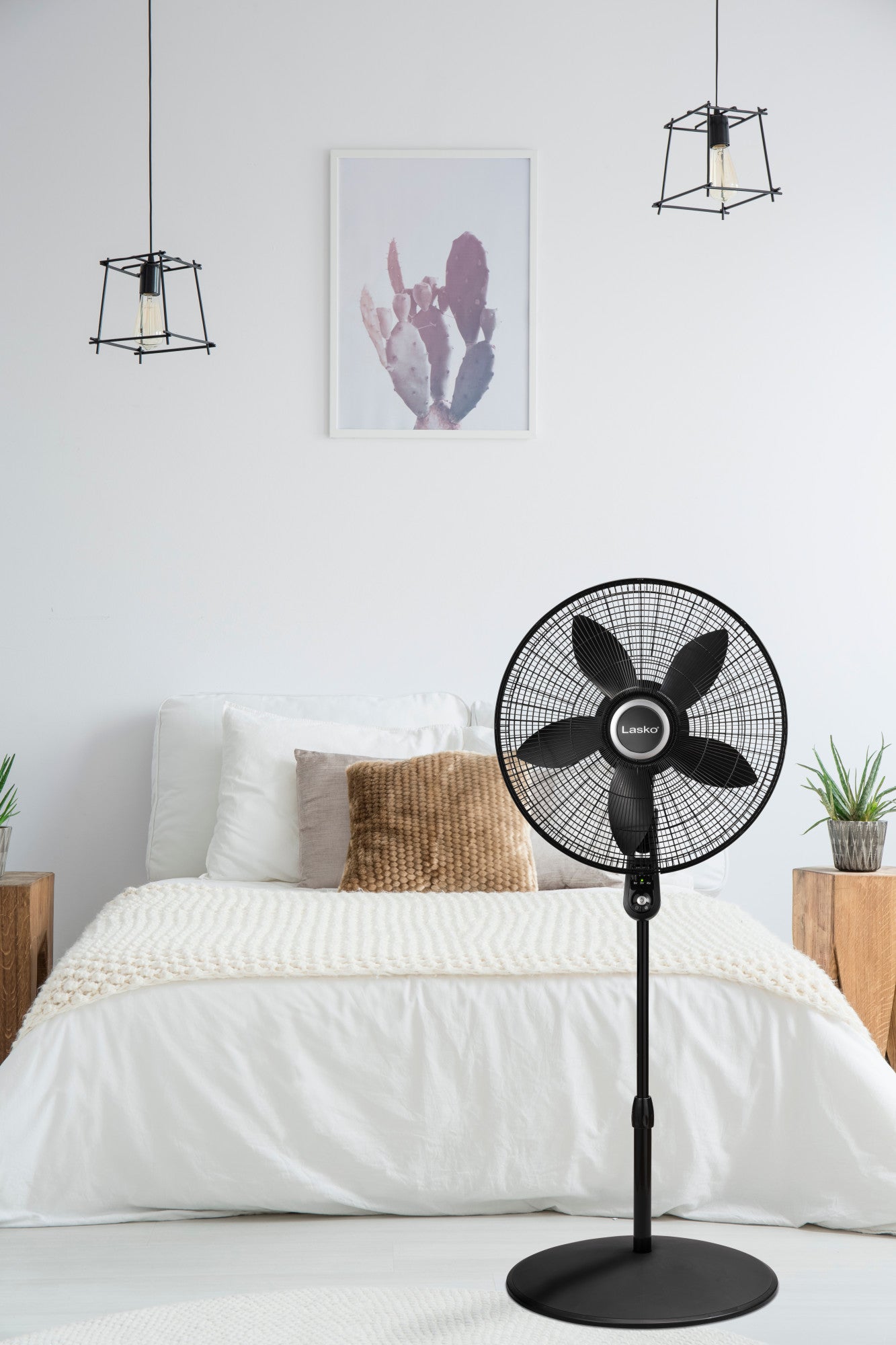 Lasko 20" Oscillating Pedestal Fan with Remote Control, S20625, Black