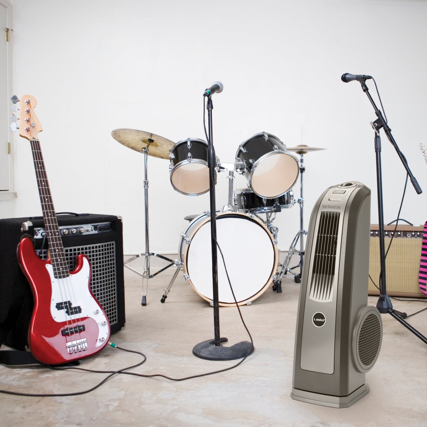 Lasko 30" Space-Saving Oscillating High Velocity Blower Tower Fan with 3-Powerhouse Speeds, 4924, Gray