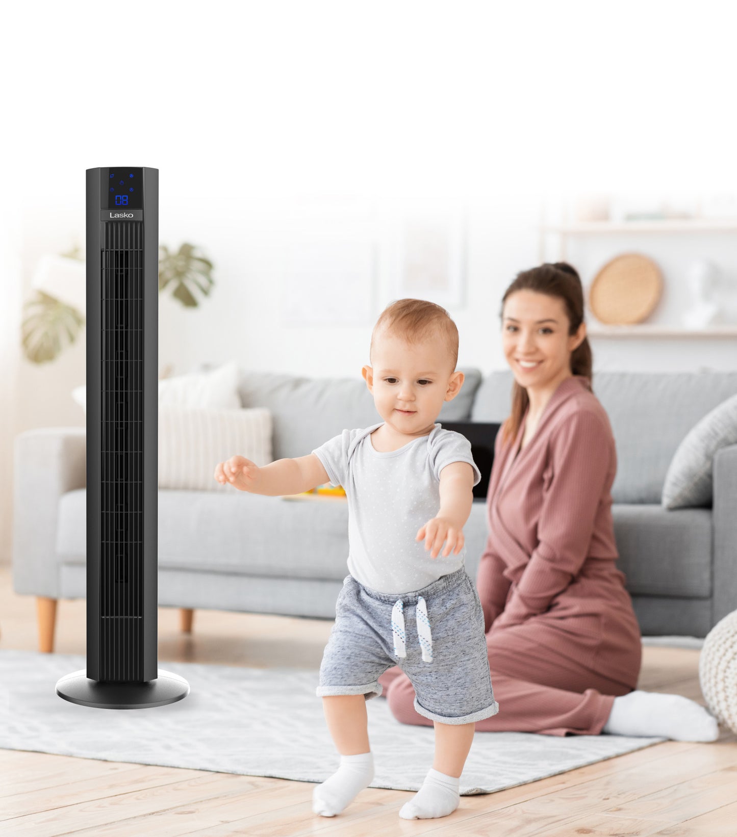 Lasko Xtra Air 48" Tower Fan: Oscillating, 4-Speed, Remote, Timer, Black