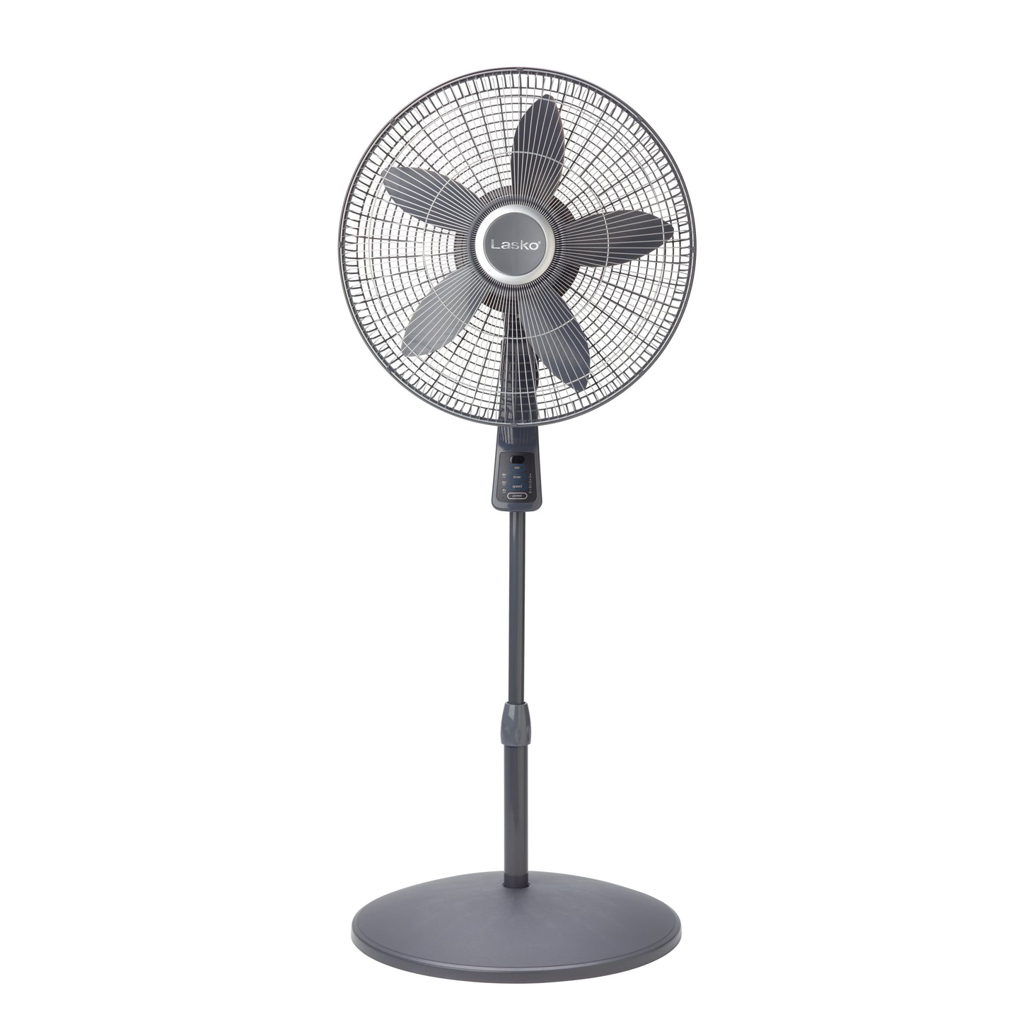 Lasko 18” 4-Speed Pedestal Fan with Remote Control, S18961, Gray