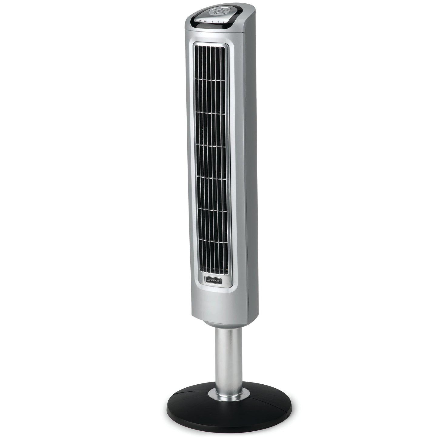 Lasko 40" Wind Tower Platinum Tower Fan with Remote, 2517, Gray
