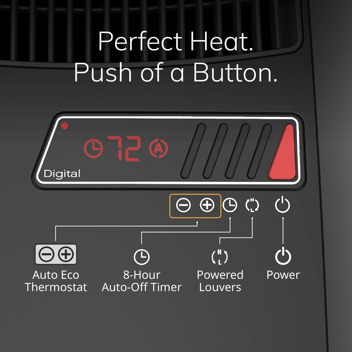 Lasko 13" Ceramic Console Space Heater: 2 Heat Settings, Timer, Thermostat