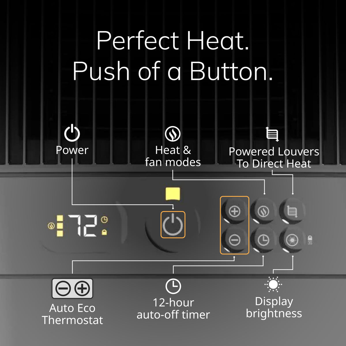 Lasko 24" Ceramic Console Space Heater: 3 Heat Settings, Timer, Tip-Over Switch, Child Lock, Adjustable Louvers, Thermostat