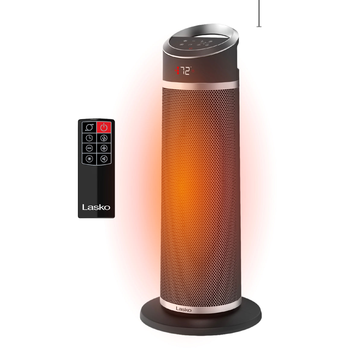 Lasko Halo 22" Ceramic Tower Space Heater: Oscillating, 3 Heat Settings, 2 Fan Modes, Remote, Timer, Tip-Over Switch, Child Lock, Thermostat