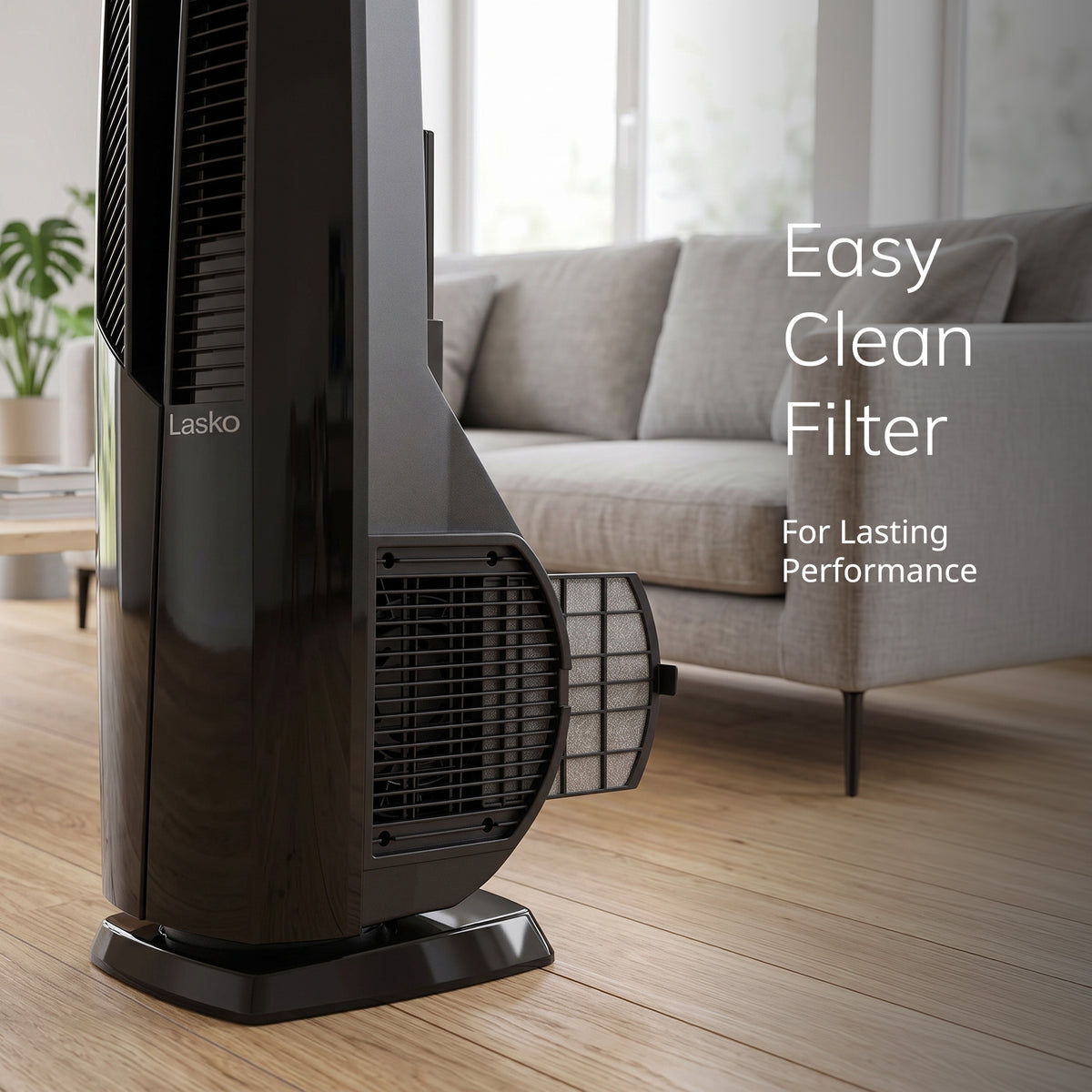Lasko DUO Comfort 38" DC Tower Fan & Ceramic Space Heater: Oscillating, 3 Heat Settings, 4 Fan Speeds, Remote, Timer, Tip-Over Switch
