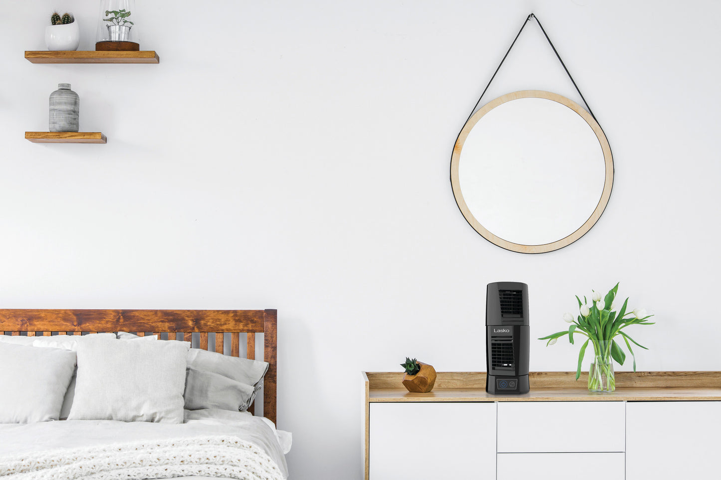 Lasko T13310 12" Desktop Wind Tower Oscillating Multi-Directional Table Fan