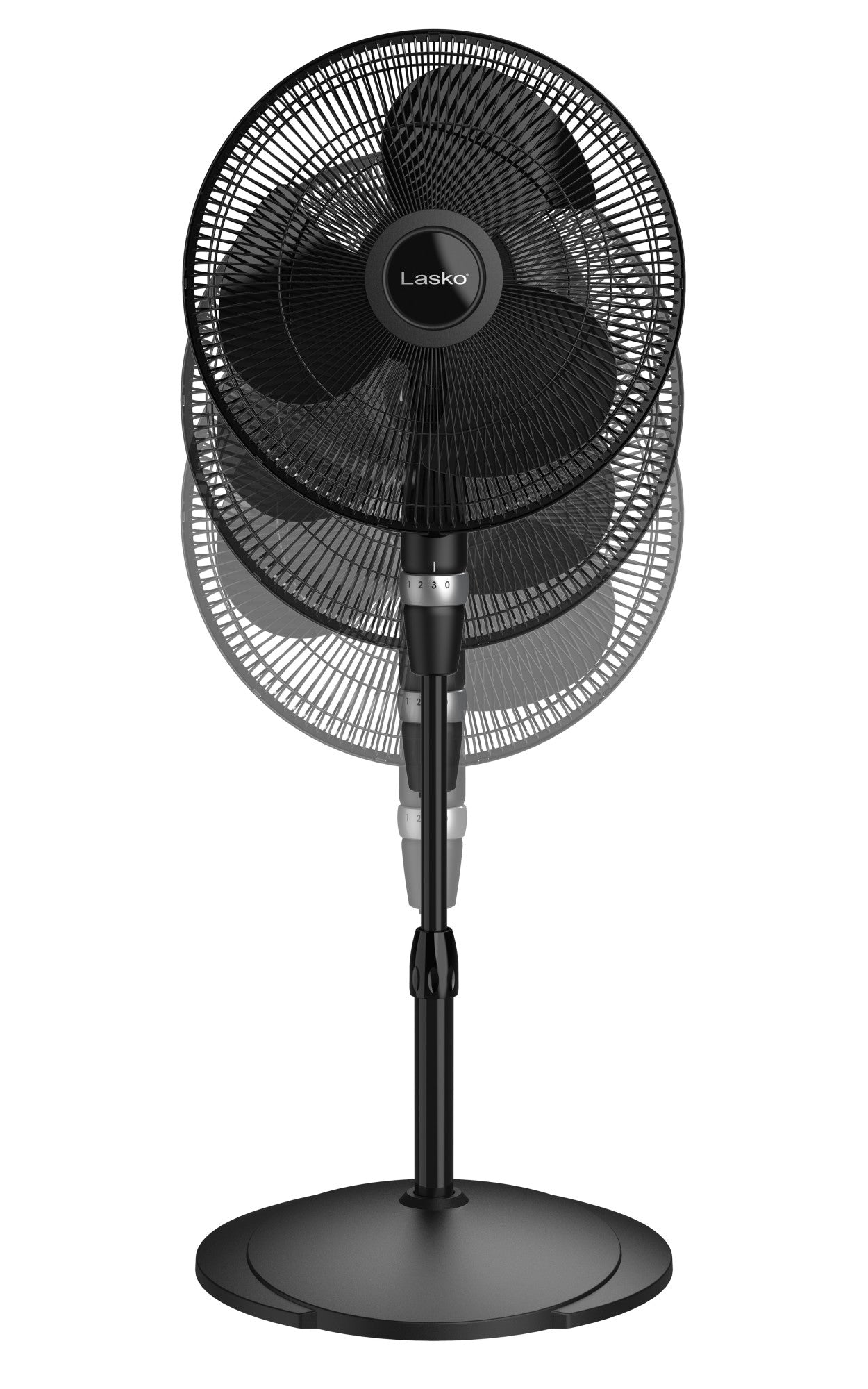 Lasko 16" Adjustable Pedestal Fan, S16525, Black