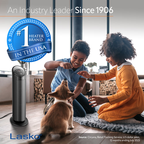 Lasko 22 Ceramic Tower Space Heater with Timer and Remote CT22495 B