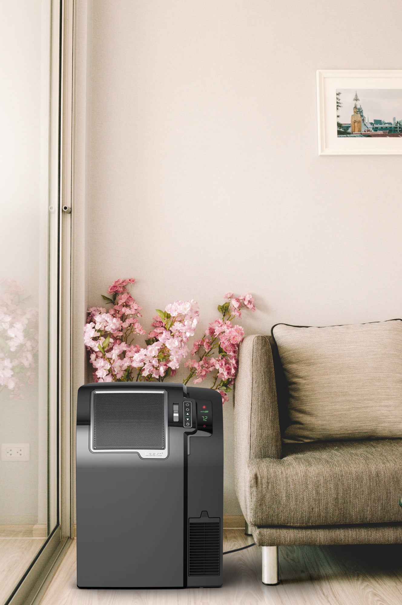 Lasko 1500W Ceramic Space Heater with Remote Control, CC24870, Black