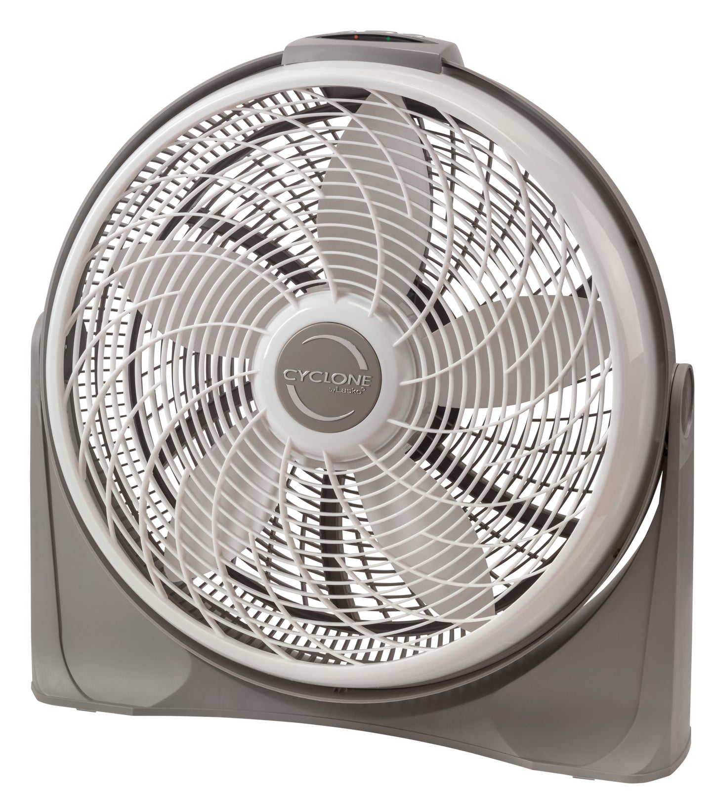 Lasko 20" Cyclone® Air Circulator Pivoting Floor Fan with Remote and Timer, 3542, Gray