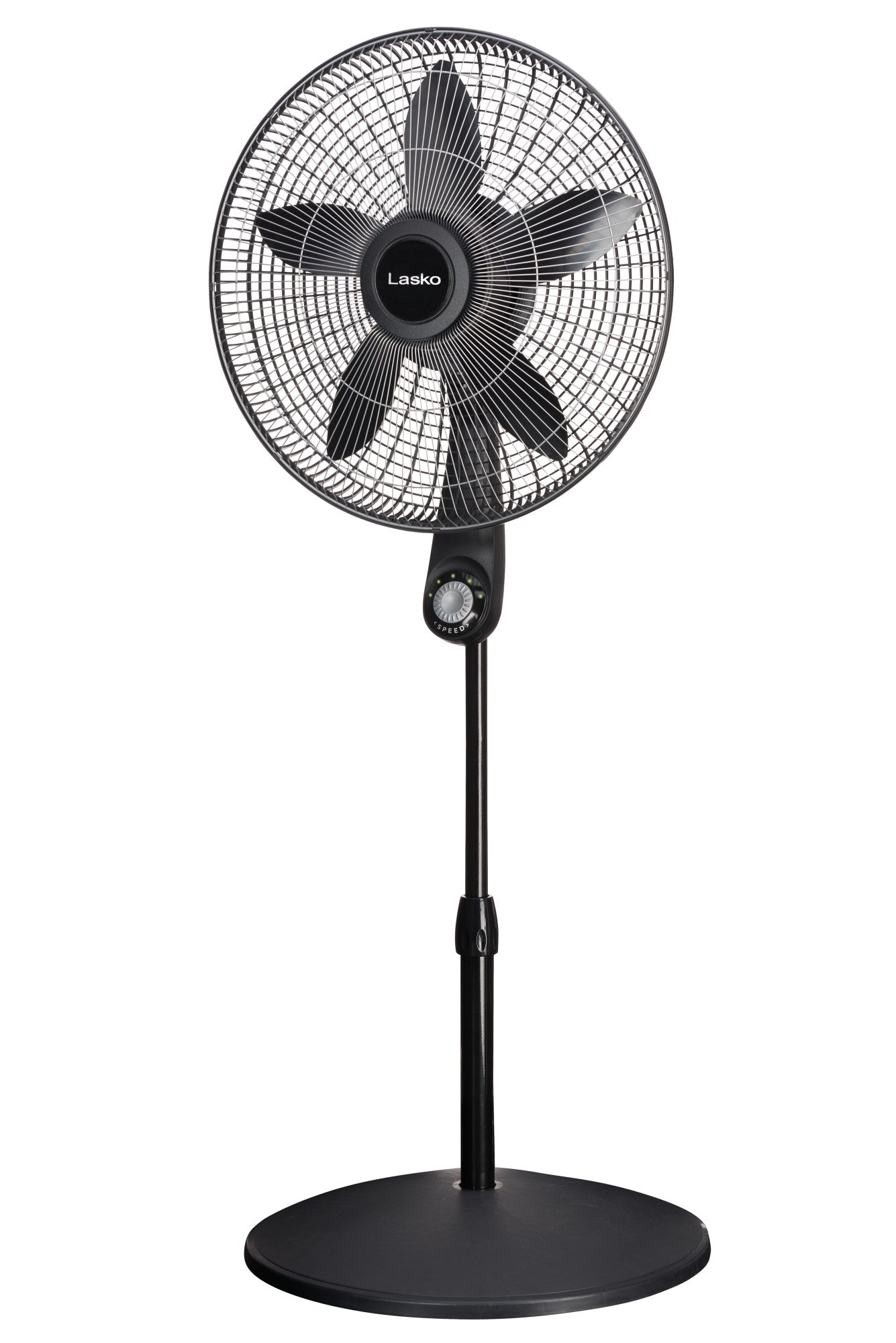 Lasko 18" 5-Speed High Performance Pedestal Fan with Remote, S18602, Black