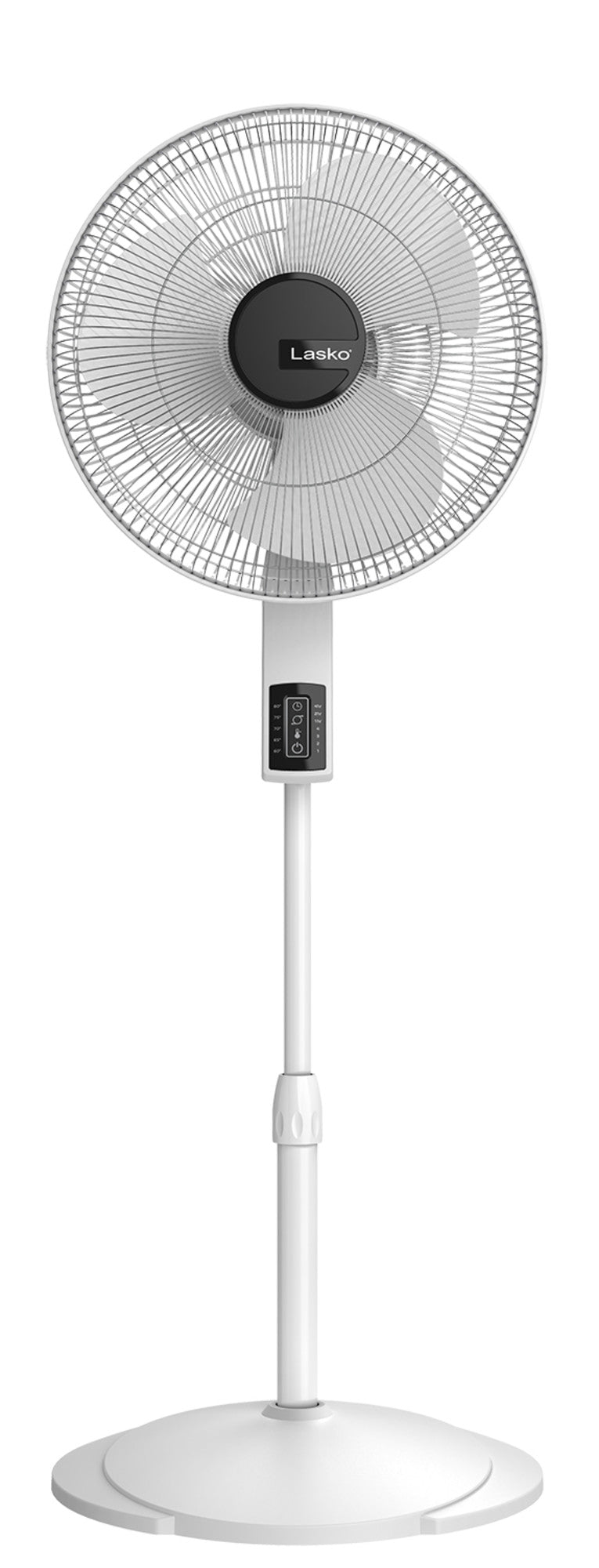 Lasko S16614 16" 4-Speed Oscillating Pedestal Fan with Remote Control: white