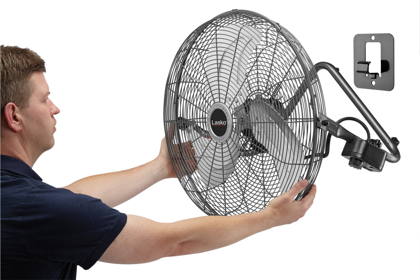 Lasko 20" High Velocity Floor Fan or Wallmount Fan, H20301, Silver