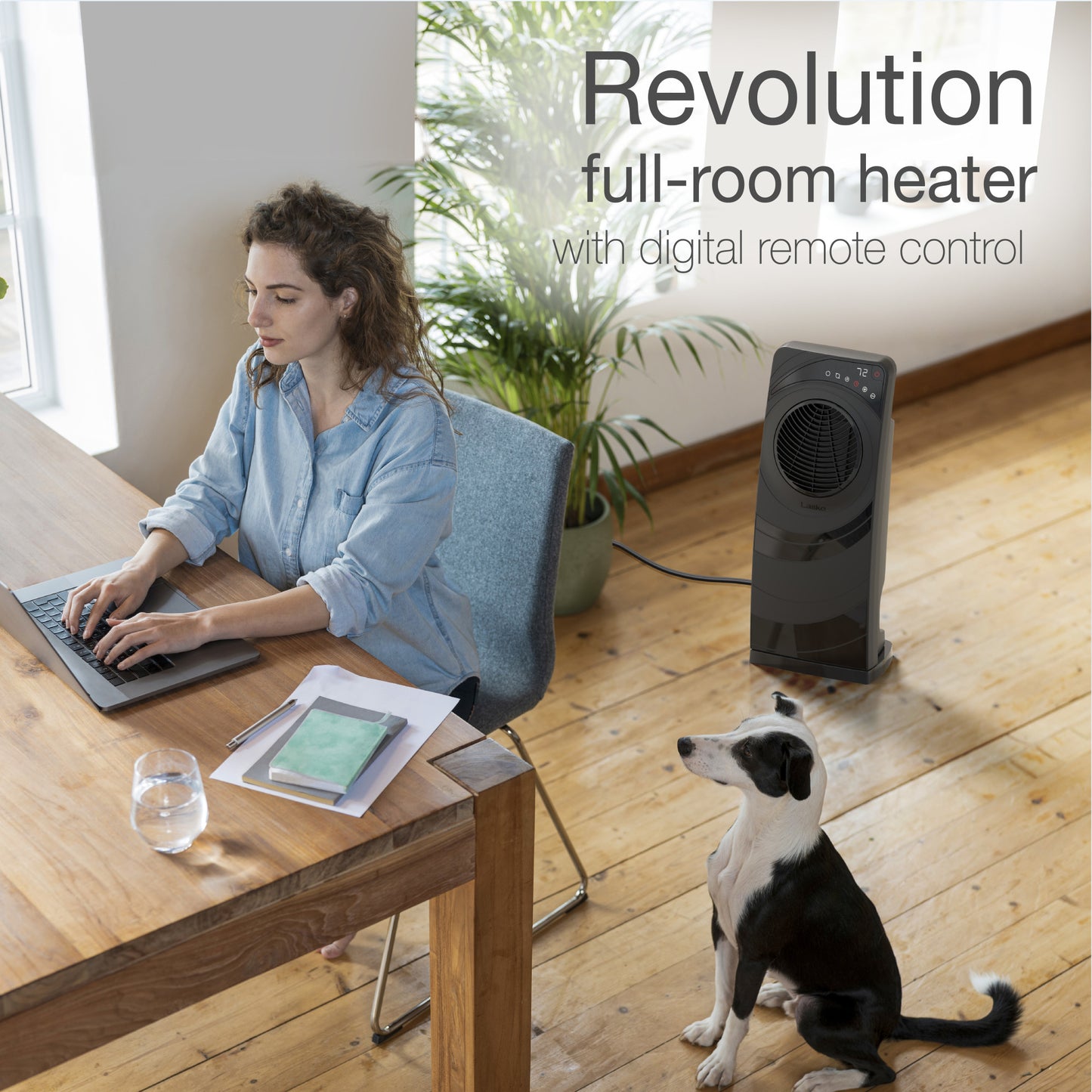 Lasko Elite Collection Revolution Ceramic Space Heater with Remote, CC23630, Black