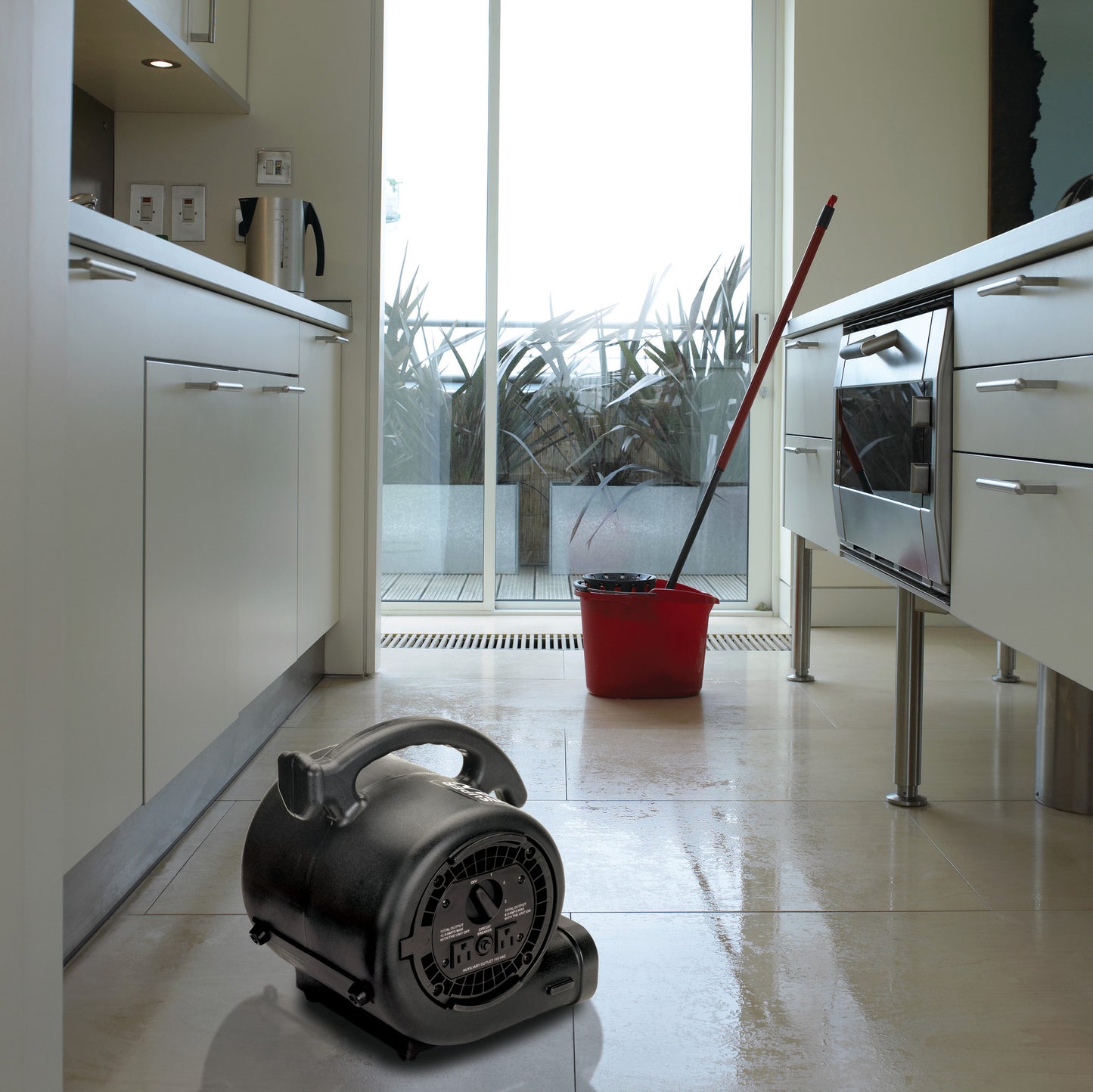 Lasko 3-Speed Super Fan Max Air Mover Floor Fan with Outlets, SF-20-BK, Black