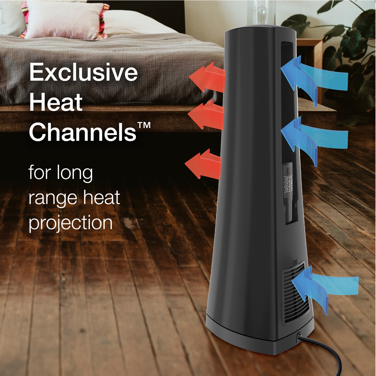 Lasko 1500W Bladeless Ceramic Tower Space Heater with Remote, AW310