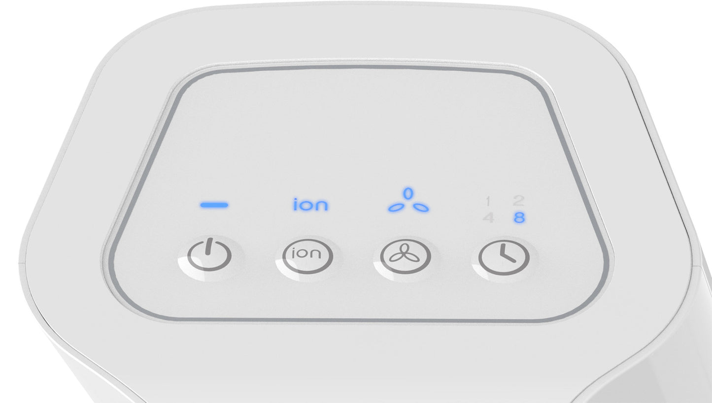 Lasko Desktop Air Purifier with 3-Stage Filtration, HF11200, White