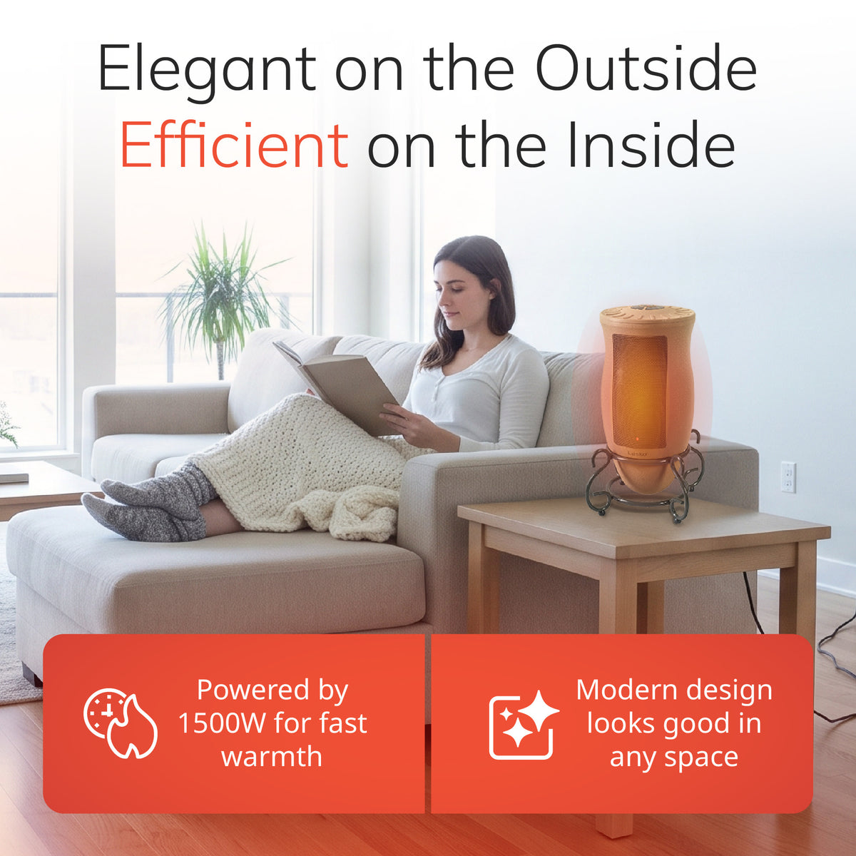 Lasko 16" Ceramic Tower Space Heater: Oscillating, 2 Heat Settings, Remote, Timer, Thermostat