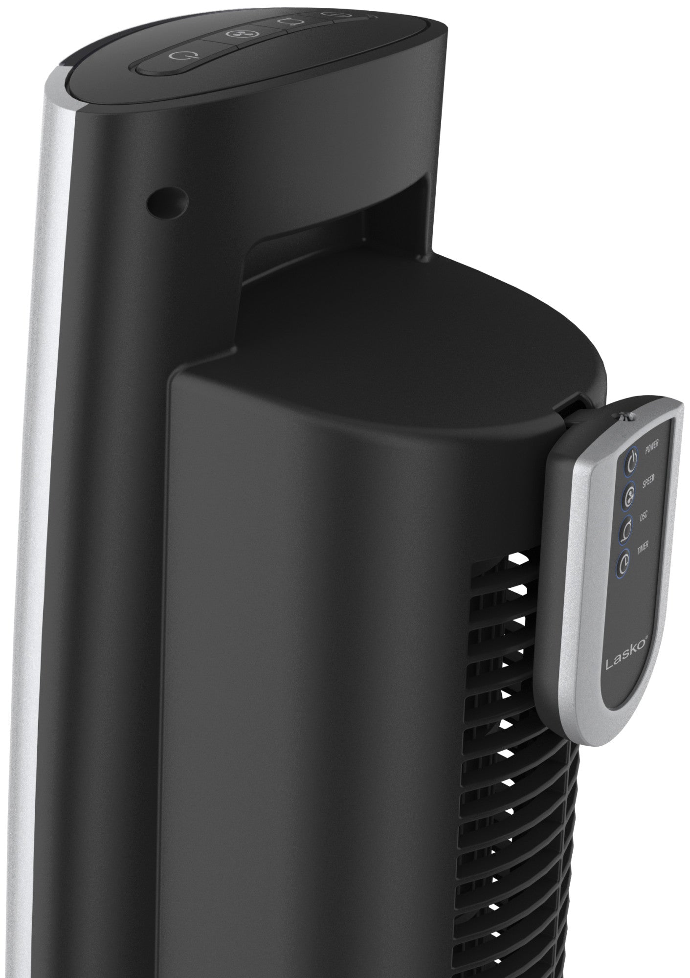 Lasko Oscillating Tower Fan with Remote Control, 2711, Black