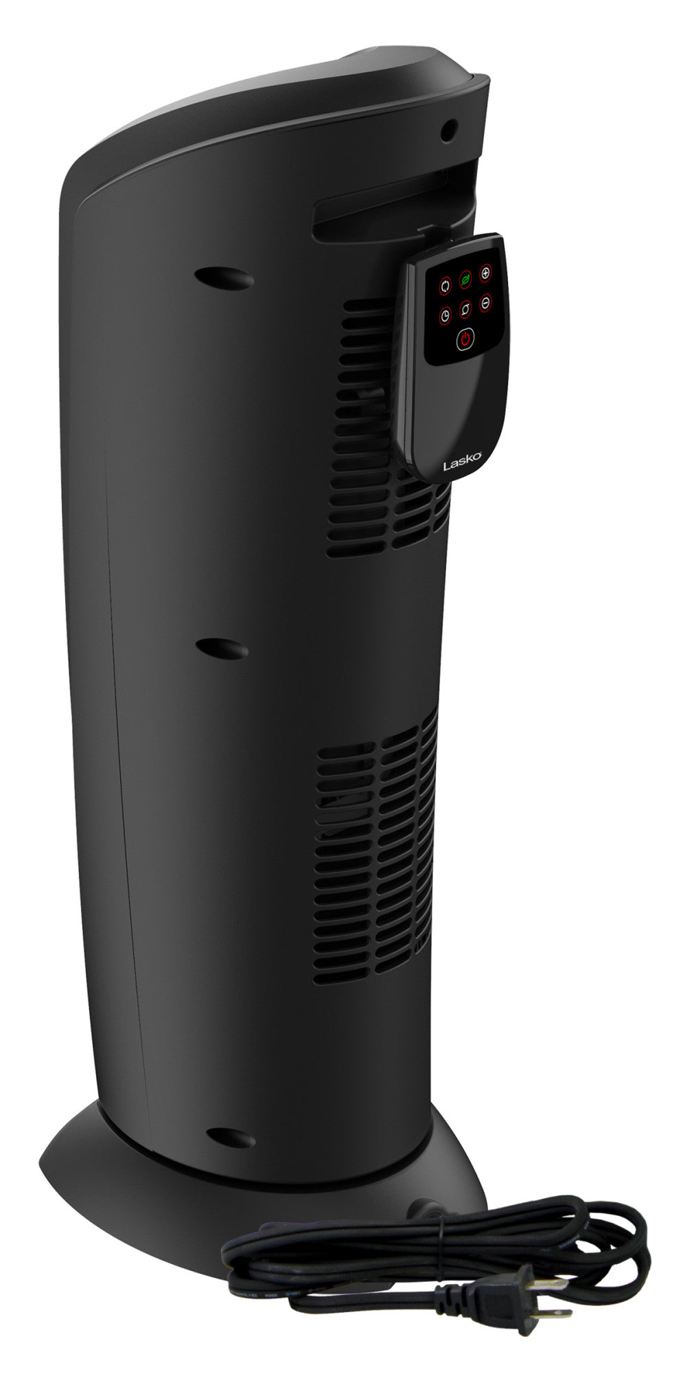 Lasko 1500W Oscillating Ceramic Tower Heater with Remote Control, 751321, Black