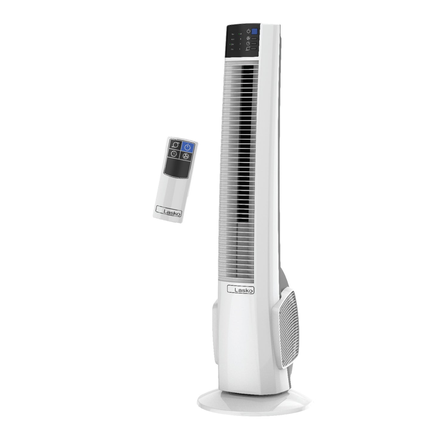 Lasko 38" Oscillating Tower Fan with Remote Control, T38400, White